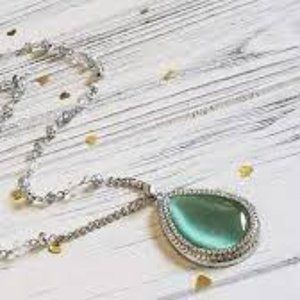 5 For $20! Fashion Flaunt Green Moonstone Necklace